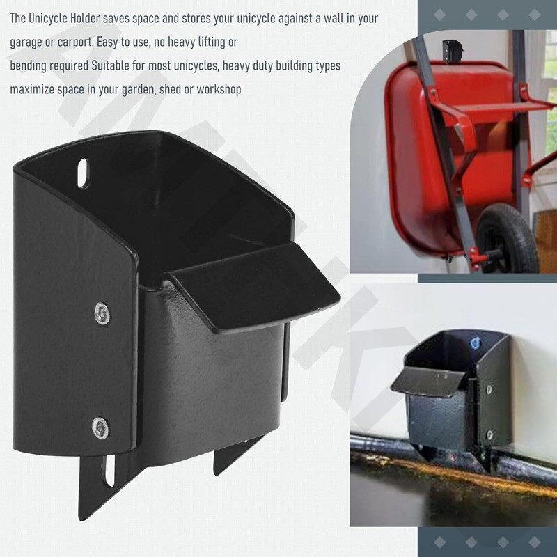 Wheelbarrow Storage Bracket Hanger Wall Mount 90 lb Capacity Garage Rack gallery