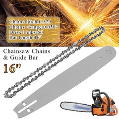 16″ Chainsaw Guide Bar & Saw Chain Combo Fit for many Husqvarna 0.325″.058″ 66DL