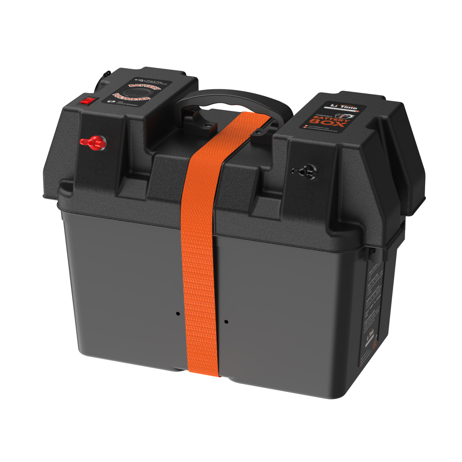 Refurbished LiTime Group 24 27 31 Size Lithium AGM Battery Box w/Circuit Breaker gallery