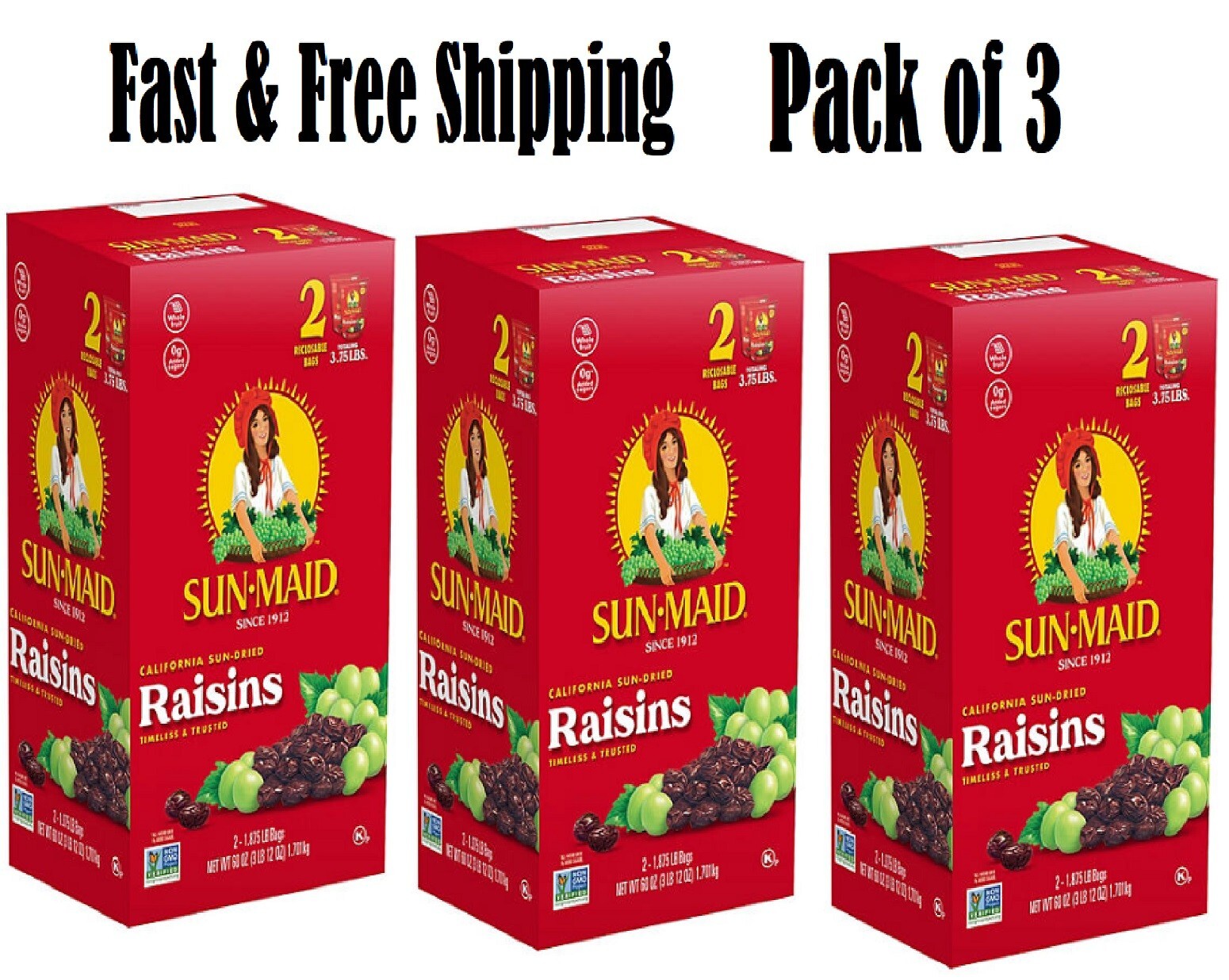 Sun-Maid Raisins 30 Oz -6pk gallery