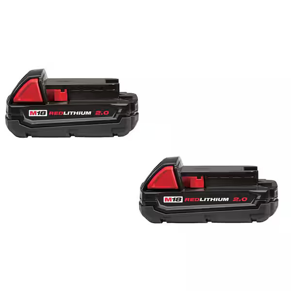 (2) New GENUINE In Package Milwaukee Batteries 48-11-1820 2.0 AH M18 18 Volt 18V gallery