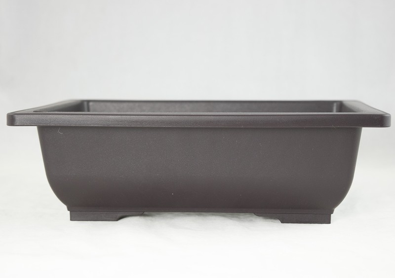 2 Rectangular Plastic Bonsai / Cactus & Succulent Pot 10"x 7.5"x 3" Dark Brown gallery