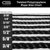 GOLBERG Twisted Polypropylene Rope 1/4", 5/16", 3/8", 1/2", 5/8" in Black gallery