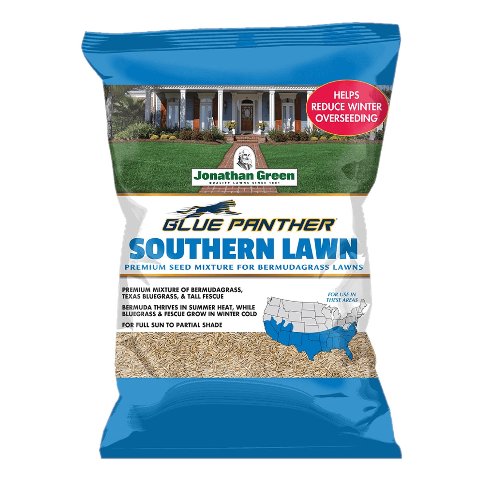 Jonathan Green Blue Panther Southern Lawn Seed Mixture, 7lb (Covers 6,500 sq ft) gallery