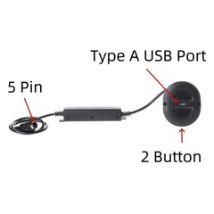 Oval 2 Button 5 Pin Switch Remote Hand Control for Power Recliner Lift Chairs