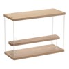 Acrylic Display Case with LED 12.59" x 4.72" 2 Tier Transparent Dustproof gallery