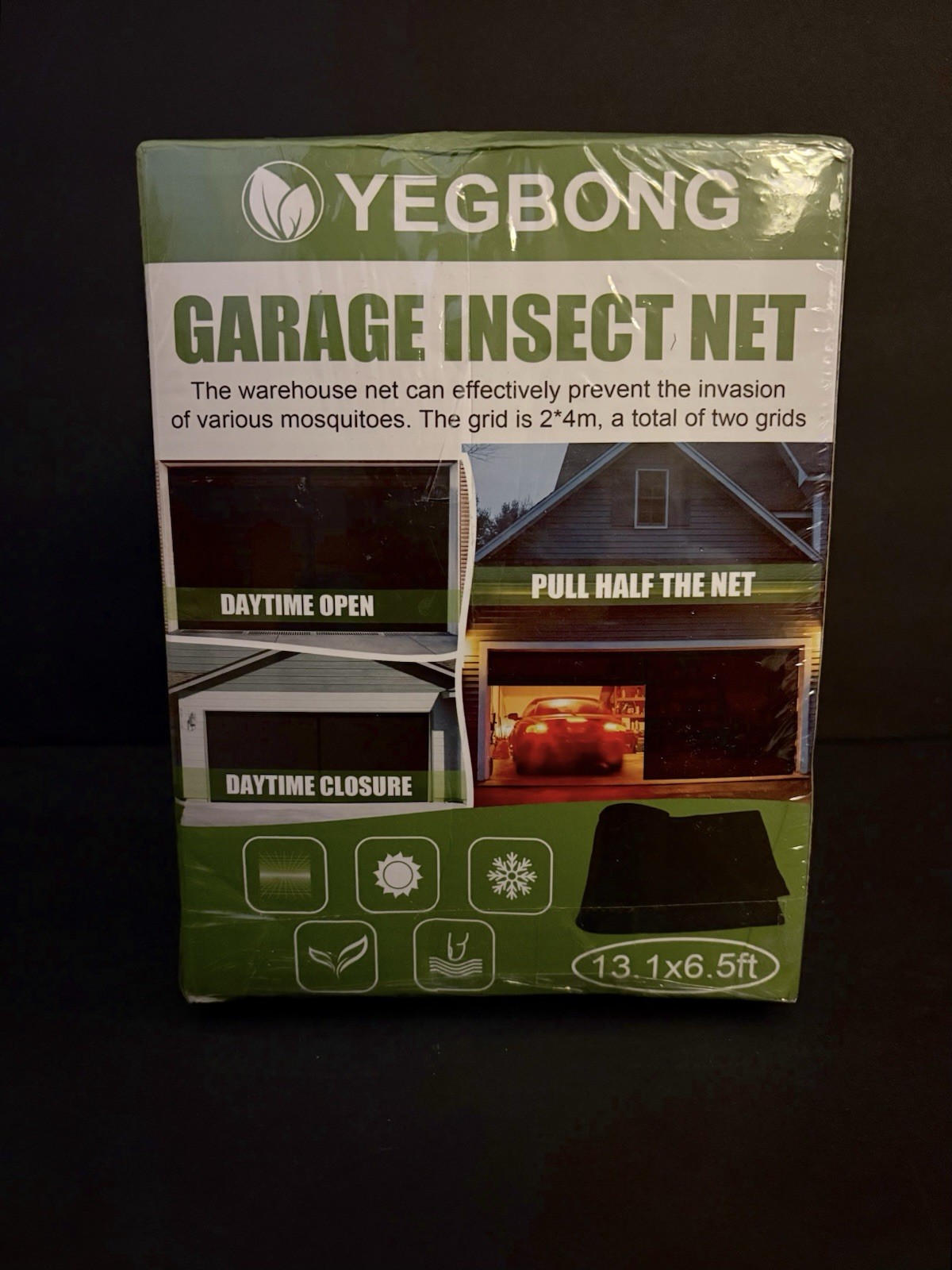 Magnetic Garage Mosquito Insect Screen Door 13x6.5 FT Fiberglass Screen Kit Net gallery