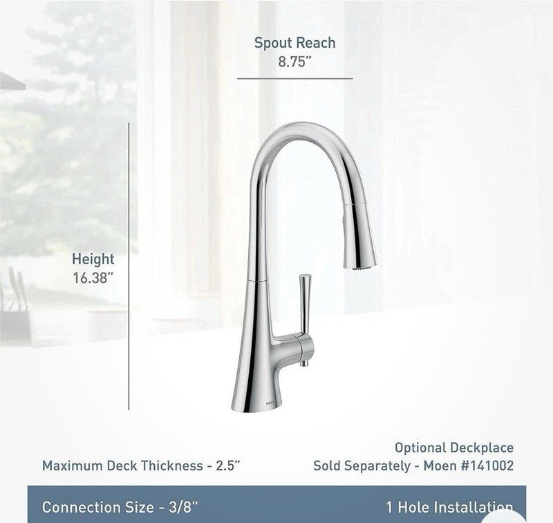 * Moen 9126NL Kurv One-Handle Pulldown Kitchen Faucet Polished Nickel gallery