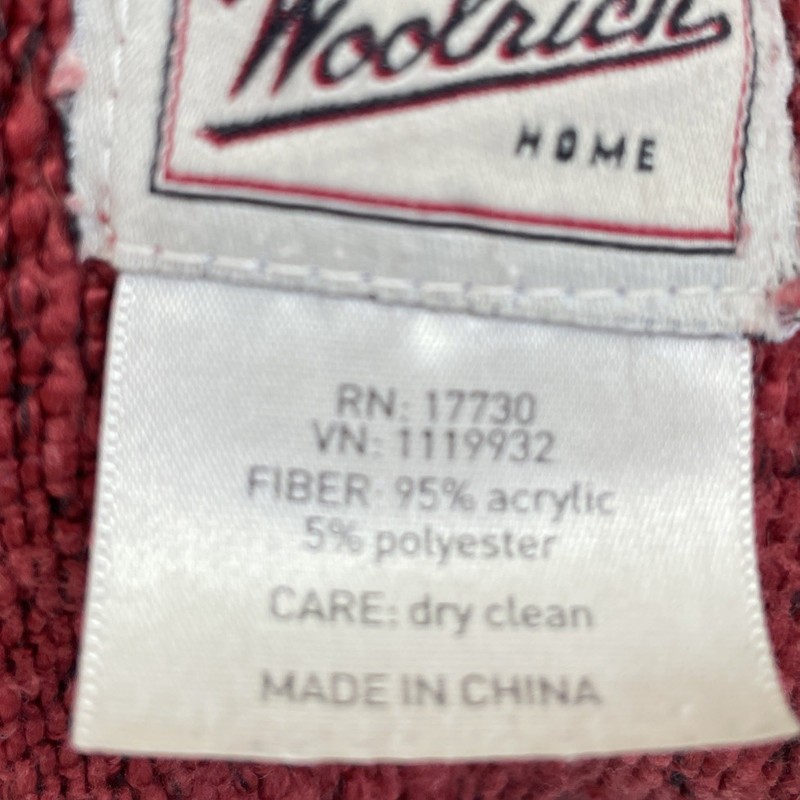 Woolrich Acrylic Polyester Fringed Throw Blanket Terracotta Stripe 54" x 48" gallery