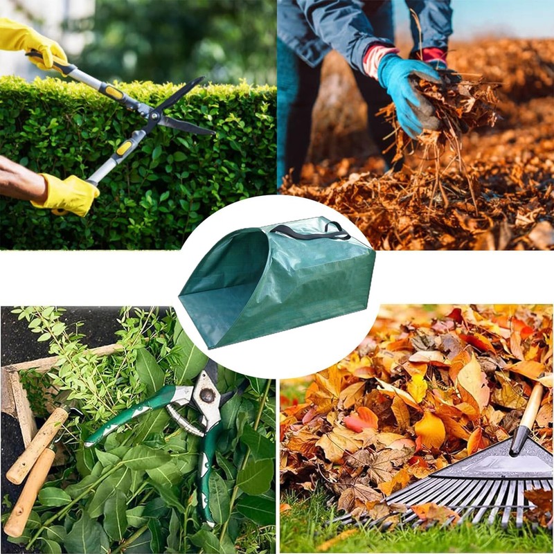Leaf Collector Scoop Foldable Yard Waste Bag 200L Large Lawn Leaf Bag gallery