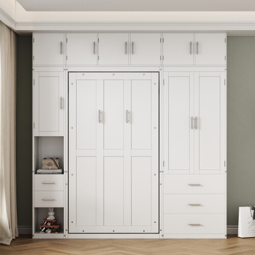 Multi-Functional Murphy Wall Bed with Lockers Wardrobe Video Storage Cabinet Bed gallery