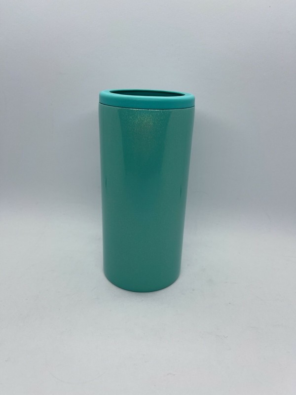 12oz Insulated Slim Can Cooler Irisdescent Teal - Icy Cold Retention FREE SHIP!! gallery