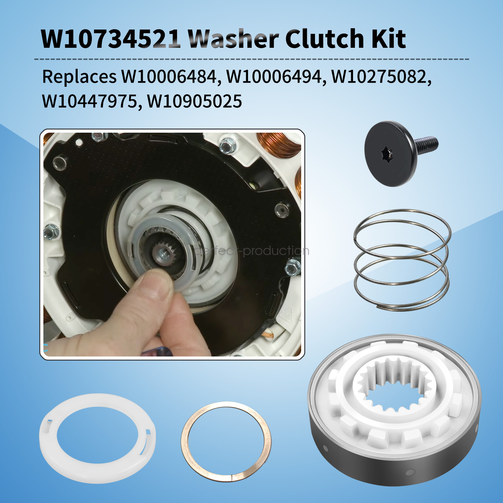 For Whirlpool Maytag Kenmore Washer Clutch Slider kit AP5952873 W10734521 gallery