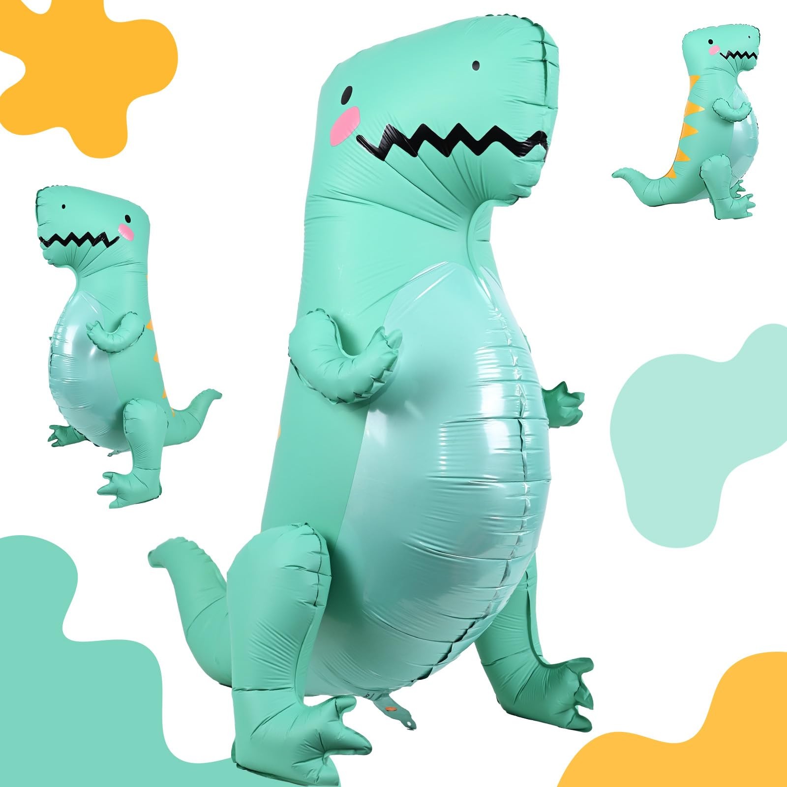 43" Large 3D Dinosaur Balloon for Party Decorations, Cute Giant Self Standing... gallery