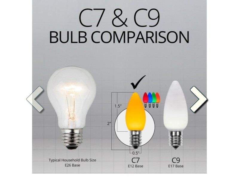 OptiCore C7 Opaque Multicolor LED Light Bulbs New 25 Pack Xmas Volume Discounts gallery