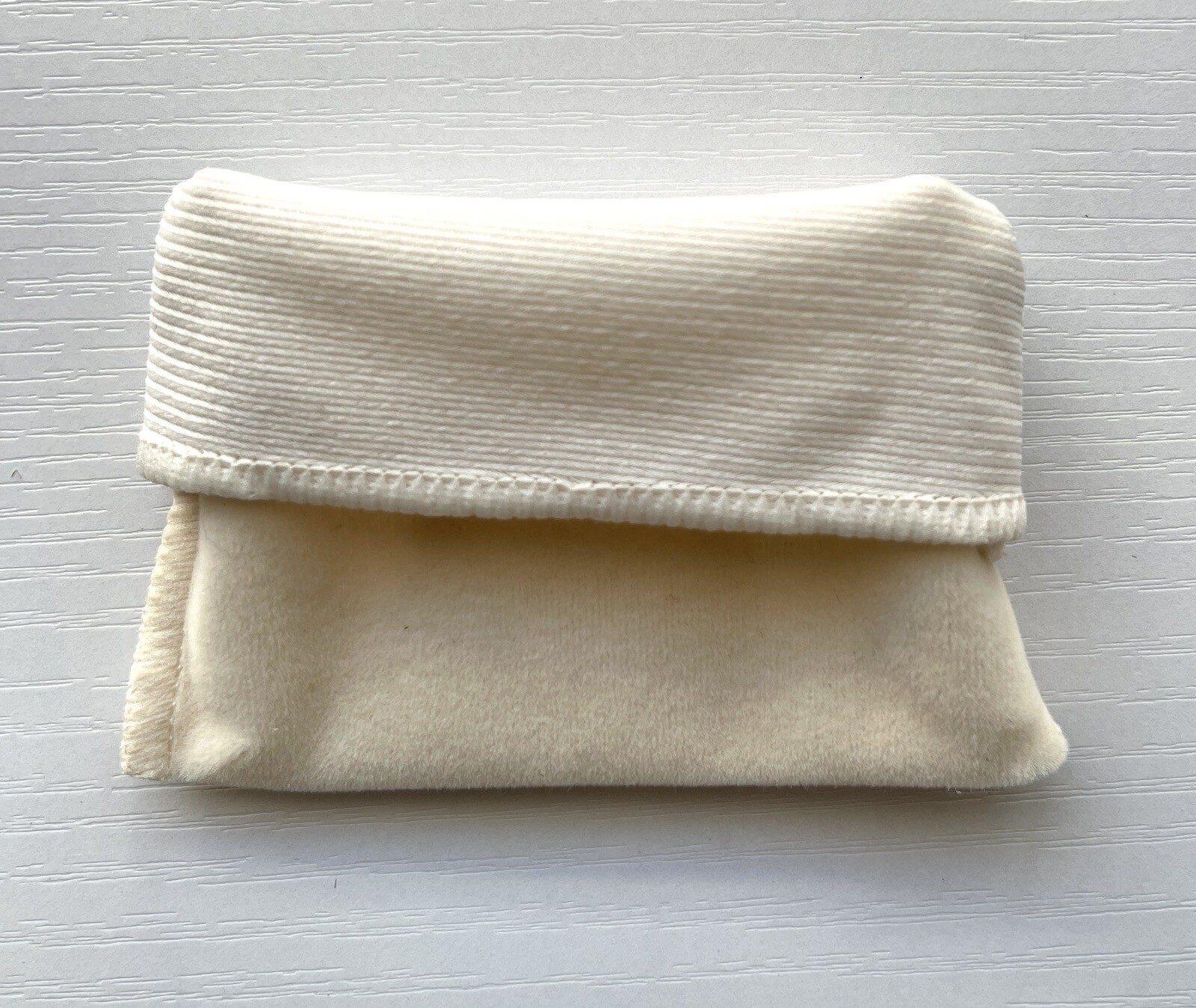 2 Gift Pouch Soft Ivory Off White Beige Velvet Bag 3.5 x 3.75" FAST SHIP gallery