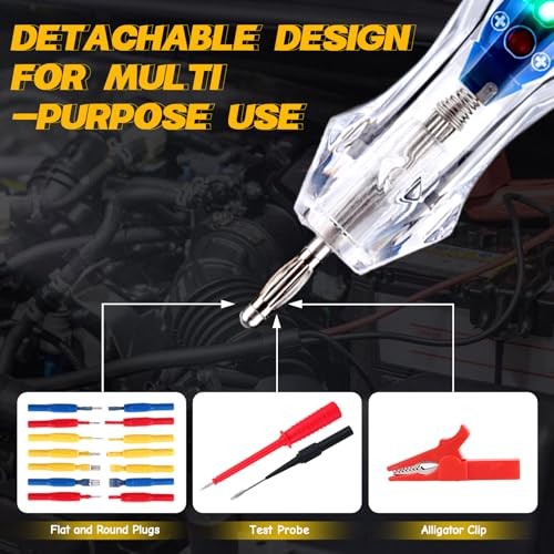 3-72V DC LED Test Light Probe Kit - Automotive Circuit Tester with 3-72V LED gallery