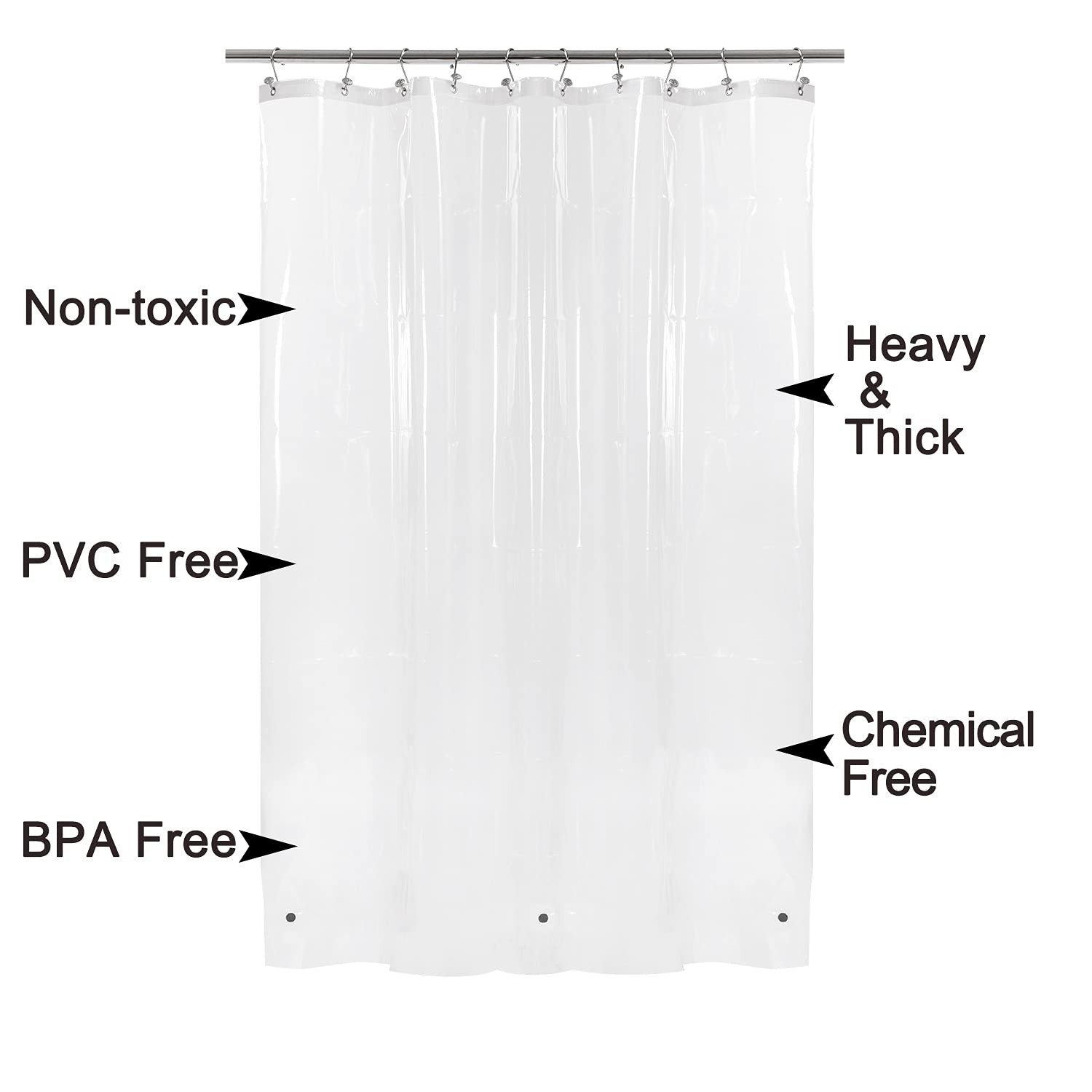 BAROSSA Design 48 inch Wide Stall Shower 48"W x 72"L (Pack of 1), 1a. Clear gallery