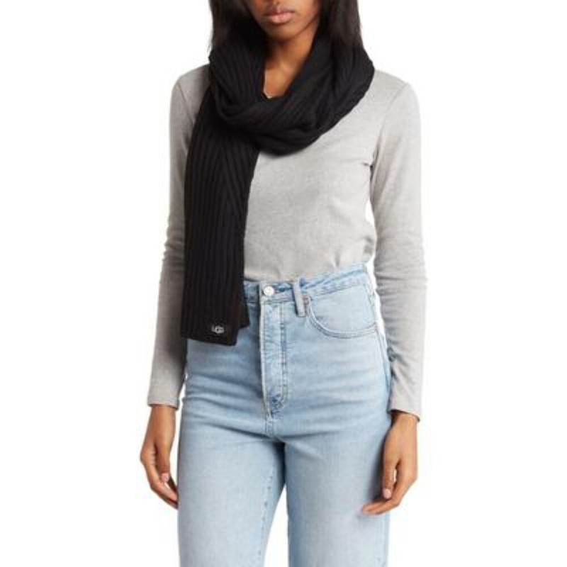 UGG Ribbed Oversized Wool-Blend Scarf gallery