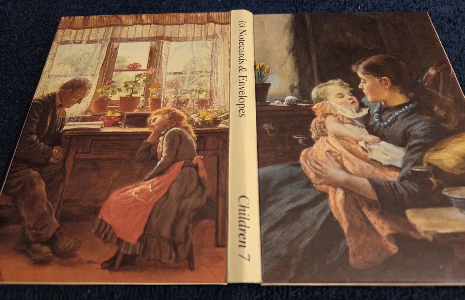 18 Greeting Note Cards with People 8 are Victorian 5 each of Same Cards in Case gallery