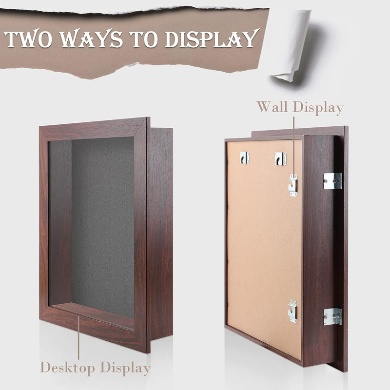 , 11X14 Shadow Box Frame Display Case, 2-Inch Depth, Great for Collages, Collect gallery