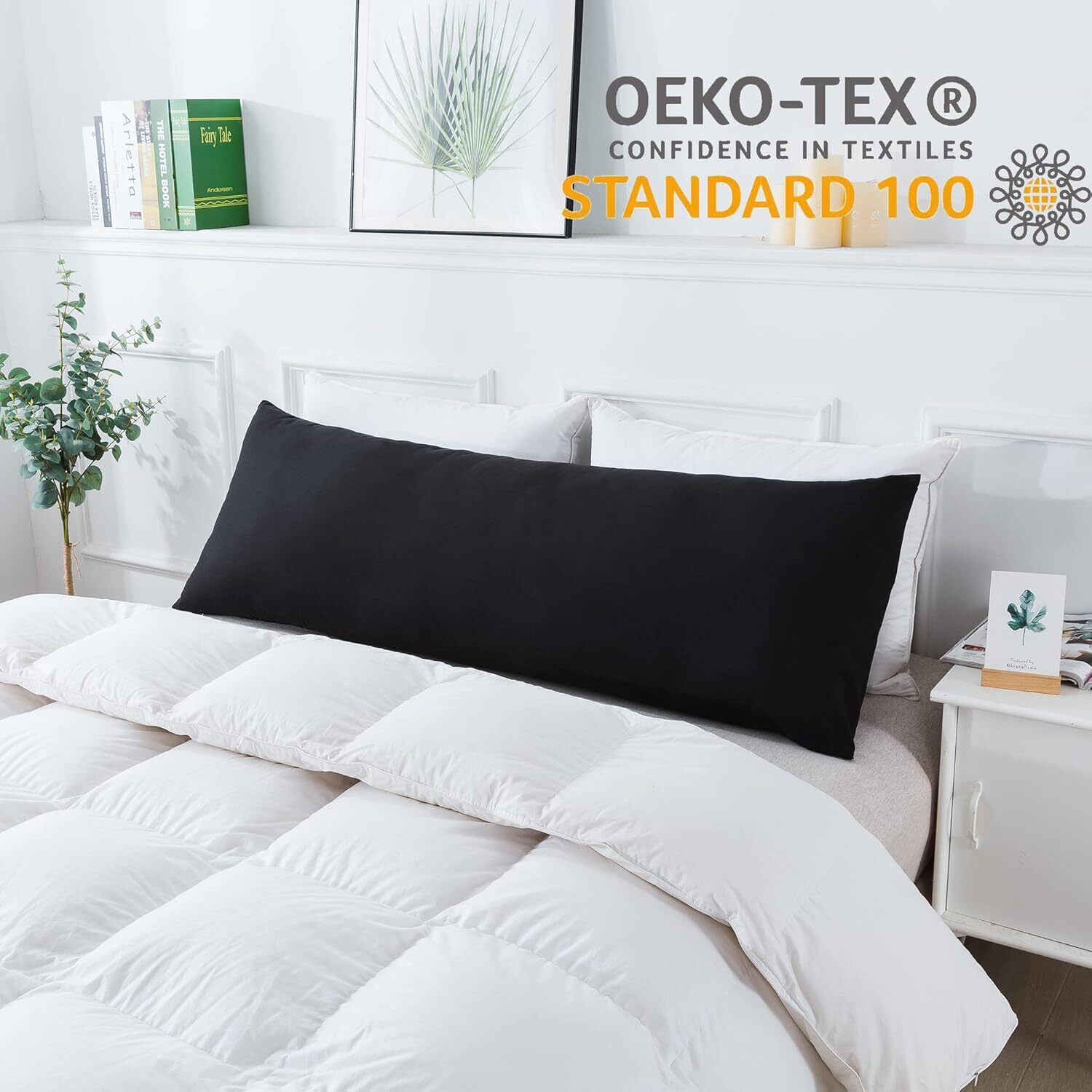 Body Pillow with Pillowcase - Soft Long Bed Pillow for Adults - Breathable Full gallery