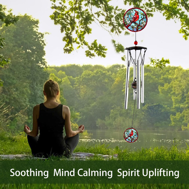 Wind Chimes for Outside 24" Cardinal Wind Chimes Outdoor Home Patio Garden Decor gallery