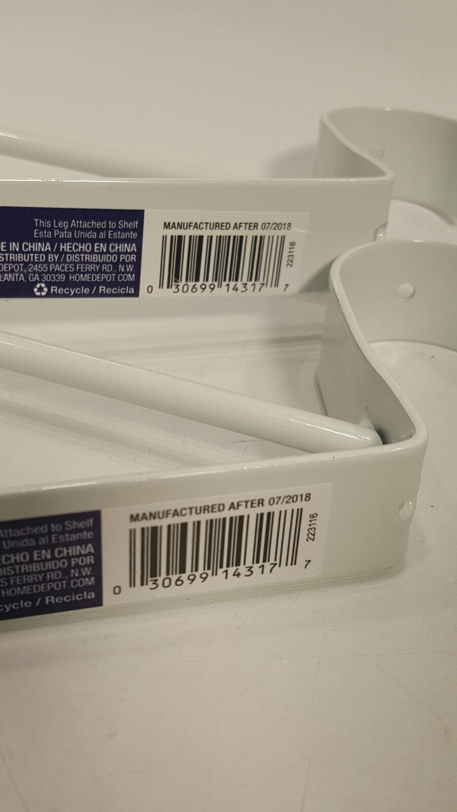 Everbilt Shelf Bracket/Rod Support Wall-Mountable Steel White Set of 2 gallery
