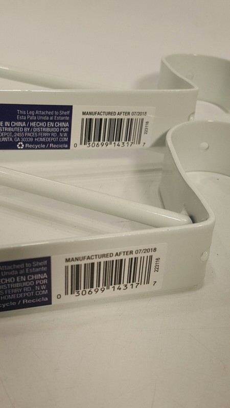 Everbilt Shelf Bracket/Rod Support Wall-Mountable Steel White Set of 2 gallery