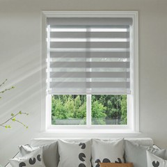 Changshade Horizontal Shade Window Blind Zebra Dual Roller Blind Easy to Install
