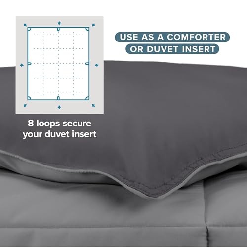 Twin/Twin Extra Long Comforter - Twin/Twin XL 06 - Grey/Forged Iron Grey gallery
