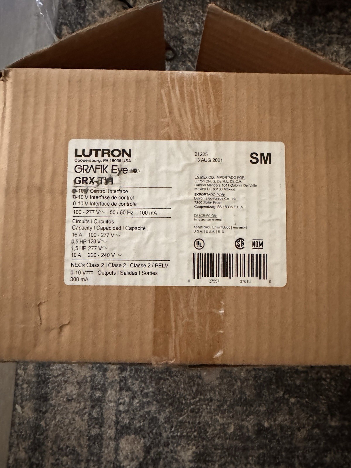 Lutron GRX-TVI Grafix Eye 0-10V Control Interface/Switching Module 100-277V 16A gallery