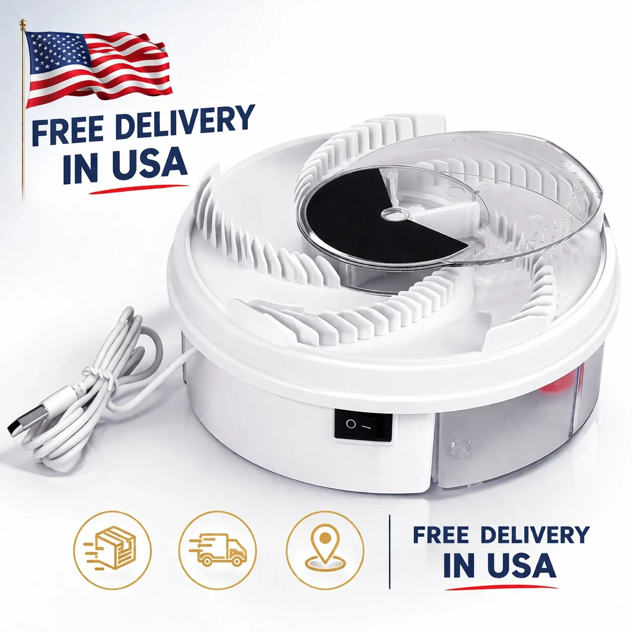 Electric Fly Trap Automatic Fly Catcher Rotating Fly Pest Repellent Kitchen Tool gallery
