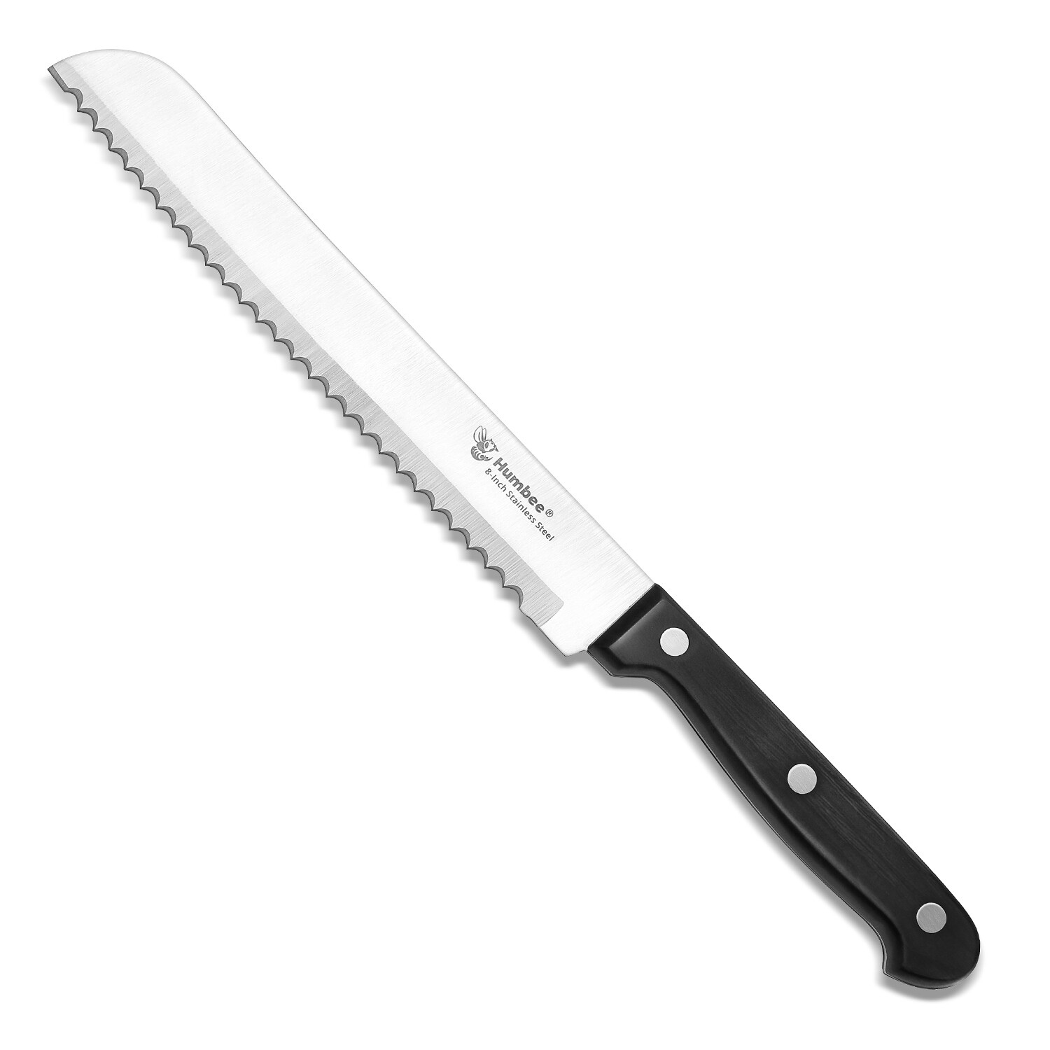 Humbee Chef, Stainless Steel Serrated Bread Knives 8/10/12 inch gallery