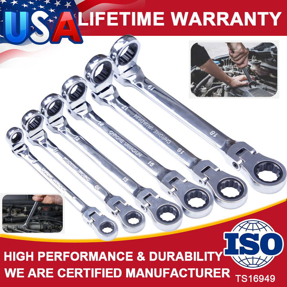 6Pcs SAE 8-19mm Spanner Extra Long Box End Wrench Set Metric Combination Spanner gallery