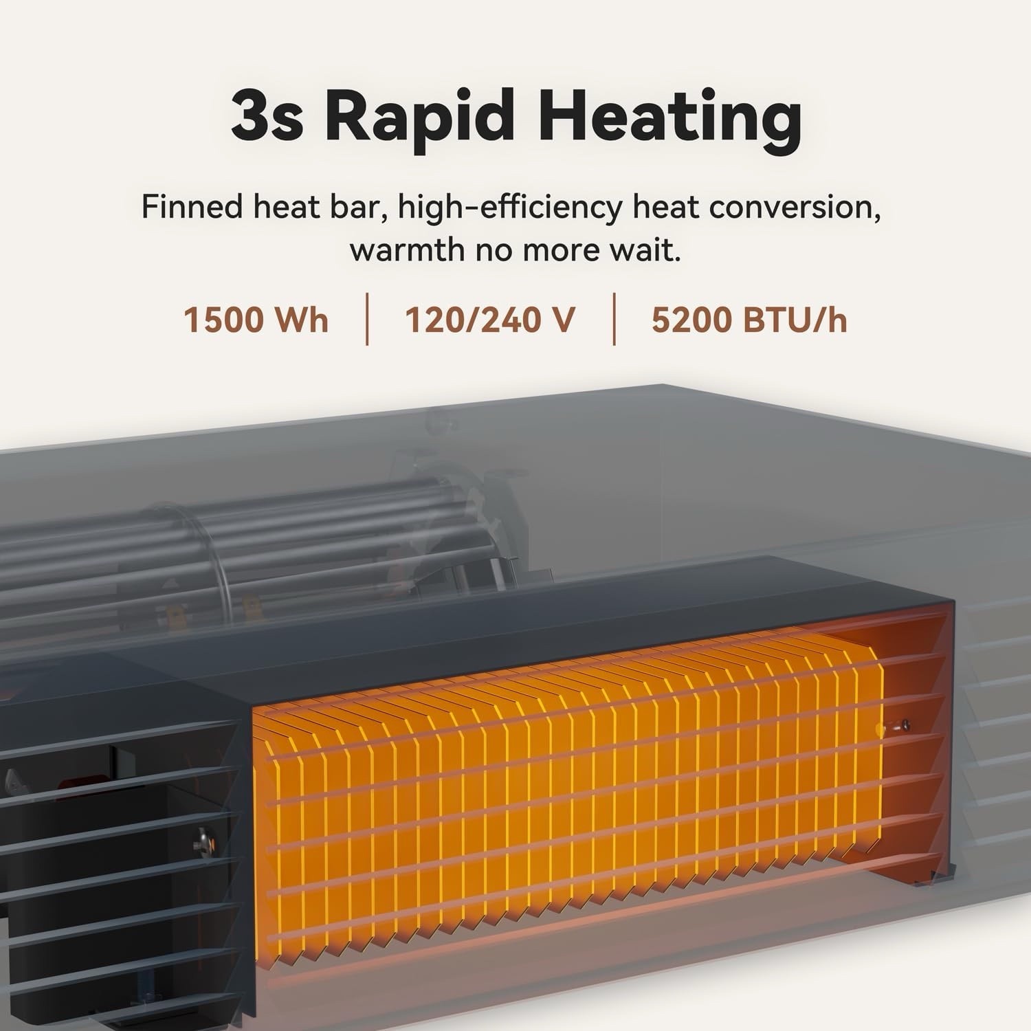 1500W Electric Kickspace Plinth Heater with Built-In Thermostat &Timer HTA15-PRO gallery