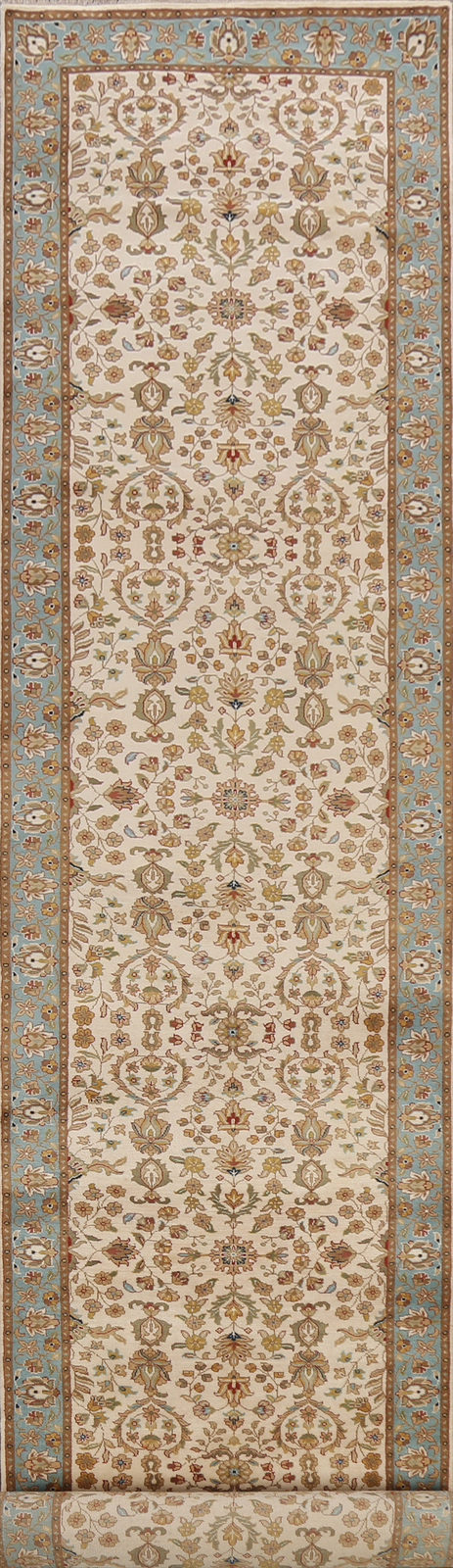 Vegetable Dye Fine Agra Indian 18' Long Runner Rug Luxury 3x18 ft Carpet" gallery
