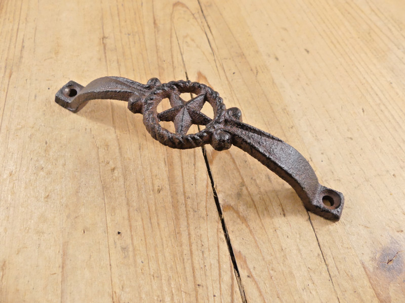 20 Cast Iron RUSTIC Drawer Pulls Handle Texas Star Fancy Western Cowboy Cabinet gallery