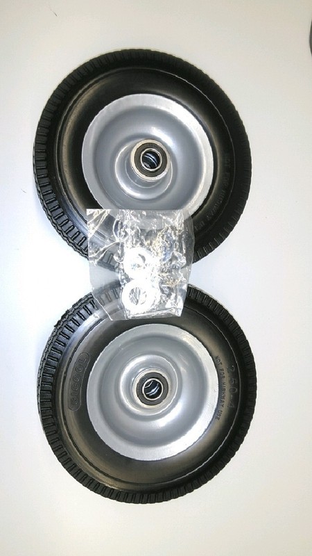 RRQ 10" Solid Polyurethane Tire 4.10/3.50-4 with 5/8" Bearings for Garden Cart gallery