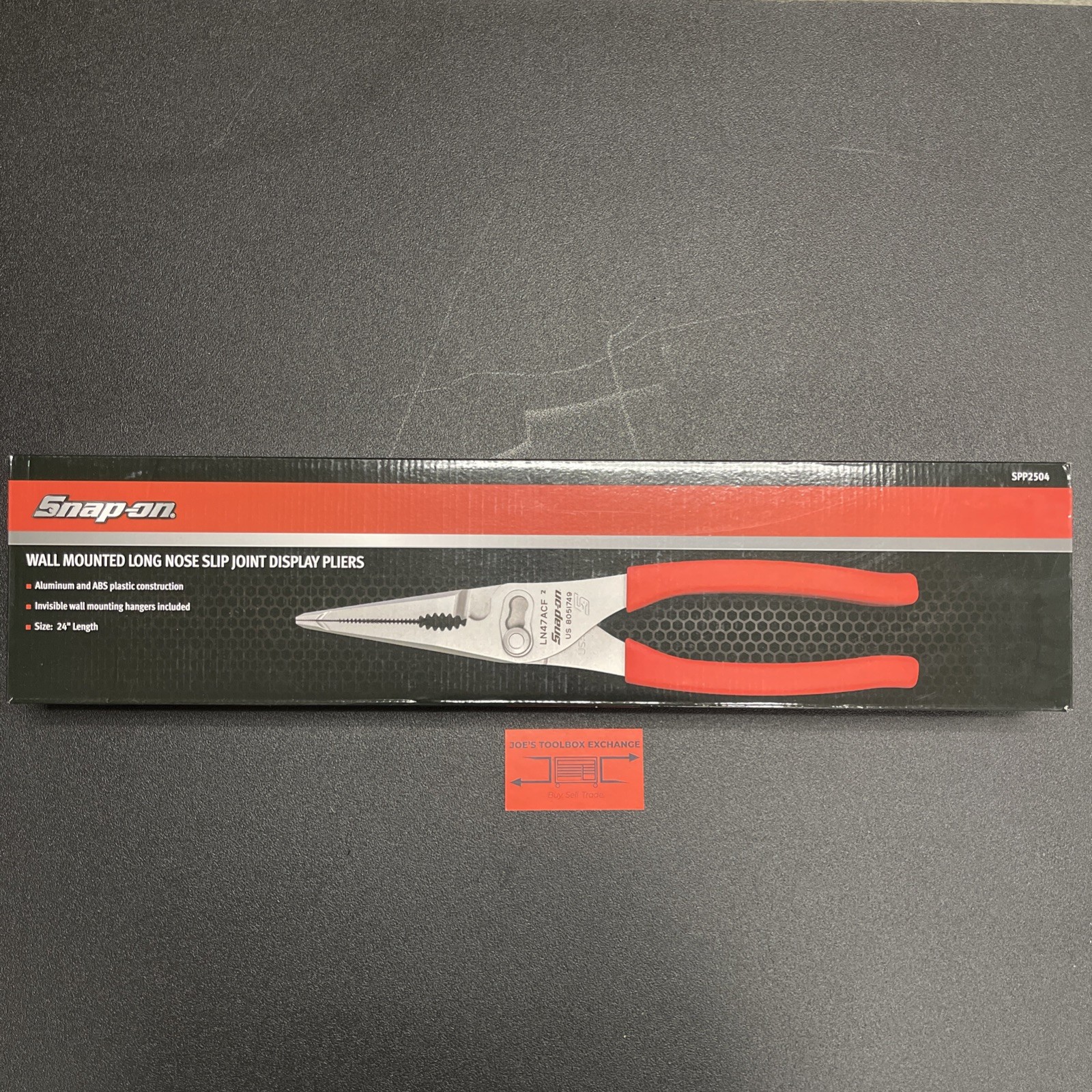 Snap-on ln47acf Wall Mounted Long Nose Display Pliers SPP2504 24in Red/Silver gallery