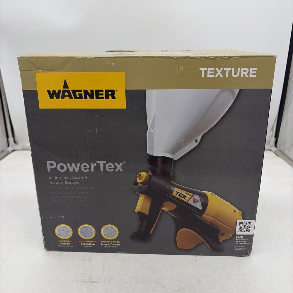 Wagner Power Tex Texture Paint Sprayer 0520000 Brand New 3 Patterns