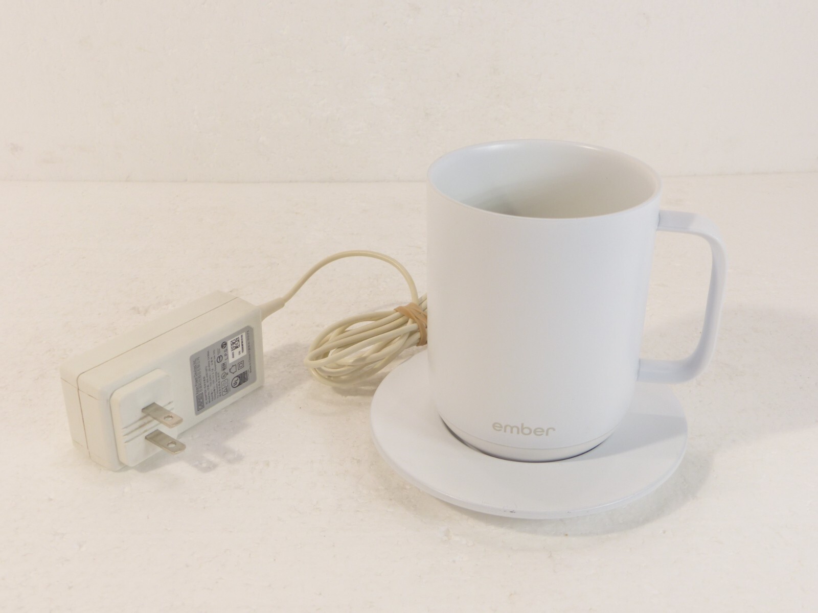 Ember CM17 Temperature App Control 10oz. Smart Mug White w/ Charger Base WORKS! gallery