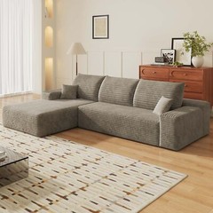 107″ L Shaped Sectional Cloud Couch with Left Facing Chaise Plush Boneless Sofa