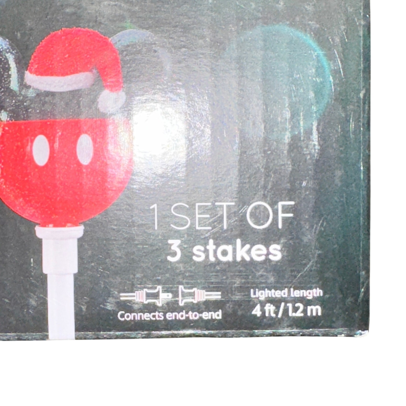 Disney Magic Holiday Mickey Mouse Colormotion LED Pathway Stakes Tested gallery