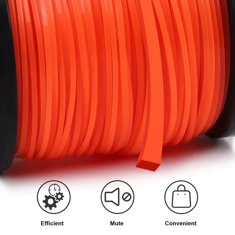 String Trimmer Line Square Orange Heavy Duty Weed Eater String Premium Nylon U gallery