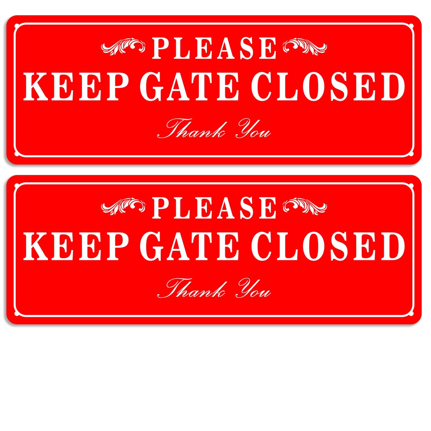 2 Pack Please Keep Closed Gate Signs Rust-Free Aluminum for Gate Yard Lawn gallery