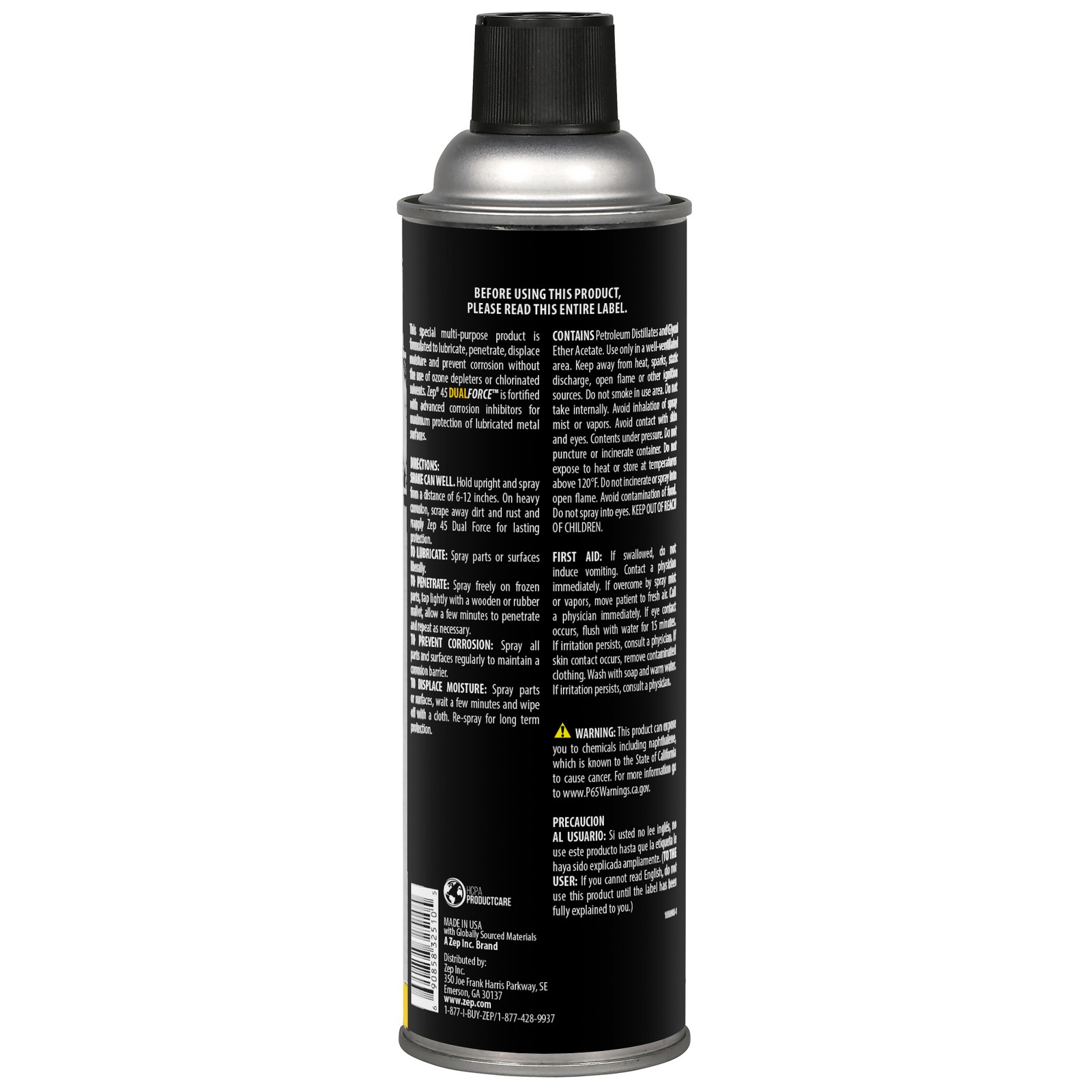 Zep 45 Dual Force Multi-Purpose Penetrant and Lubricant - 14 oz (Case of 12) - gallery