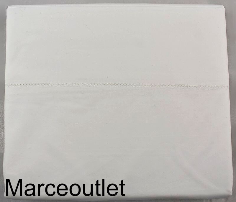 Hudson Park Classic Linens Egyptian Cotton Percale TWIN Flat Sheet White gallery