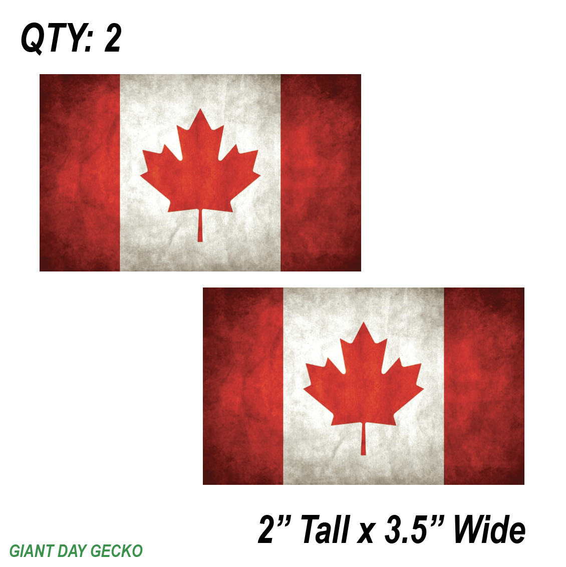 (2) TWO CANADIAN FLAG Vinyl Decal Sticker For Car Laptop Skateboard NEW Canada gallery