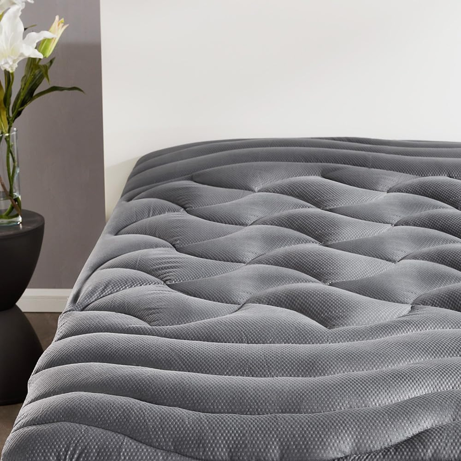 SLEEP ZONE Cooling Queen Mattress Topper, Premium Zoned Cool Mattress Pad Cov... gallery